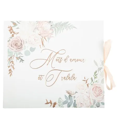 Livre d'or Pivoine et Rose