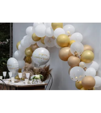 Arche de ballons Joyeux Anniversaire