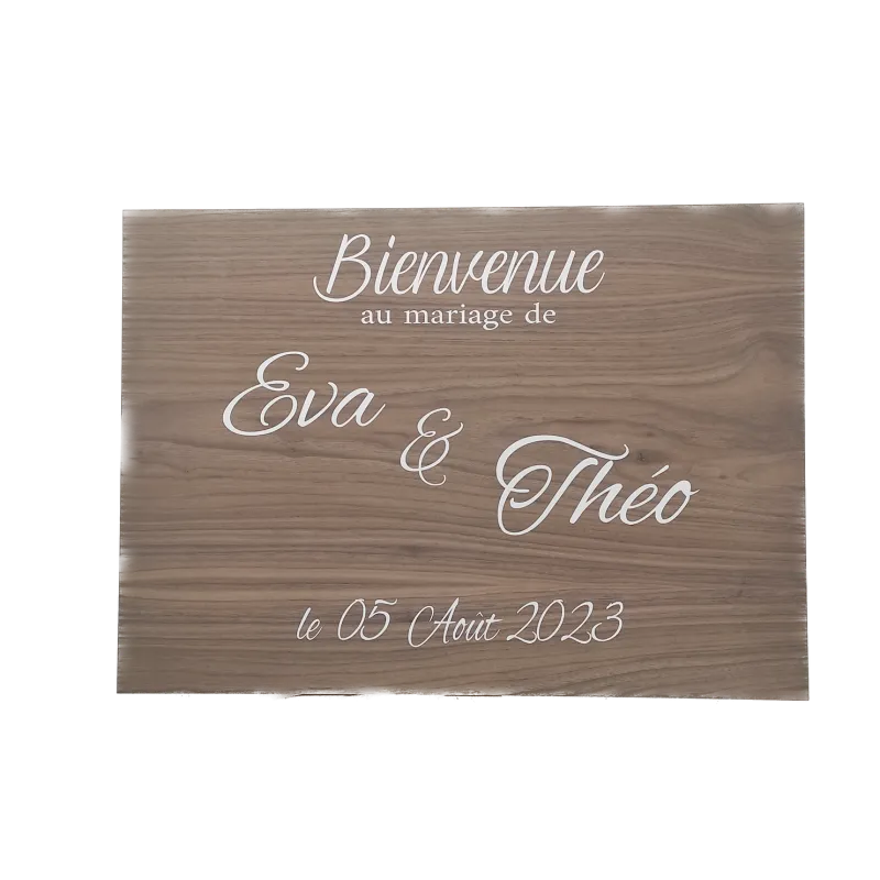 Panneau de Bienvenue Bois Modèle Simple