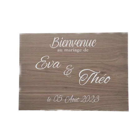 Panneau de Bienvenue Bois Modèle Simple