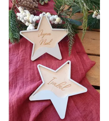 Boule étoile enneigée