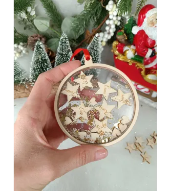Boule de noel "Famille" Shaker