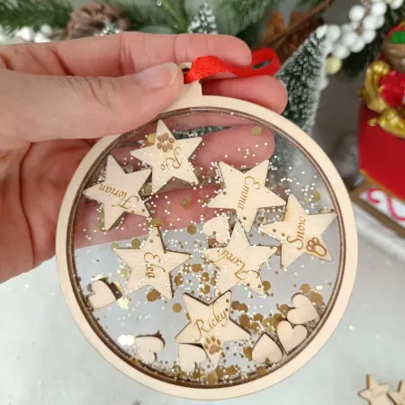 Boule de noel "Famille" Shaker