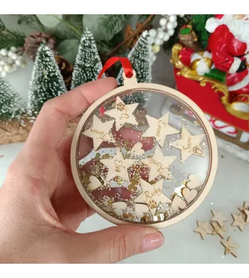 Boule de noel "Famille" Shaker