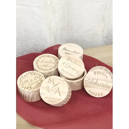 Boite alliances Bois ronde