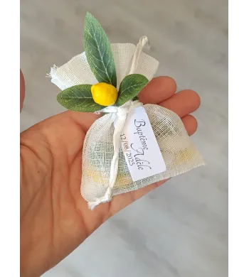 pochon dragees citron dolce vita mariage Italie